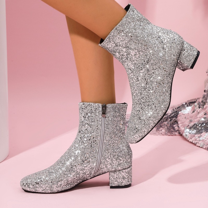 Luxury Lifestyle Shoes - Fashion Women Boots Bling Sequins Women's