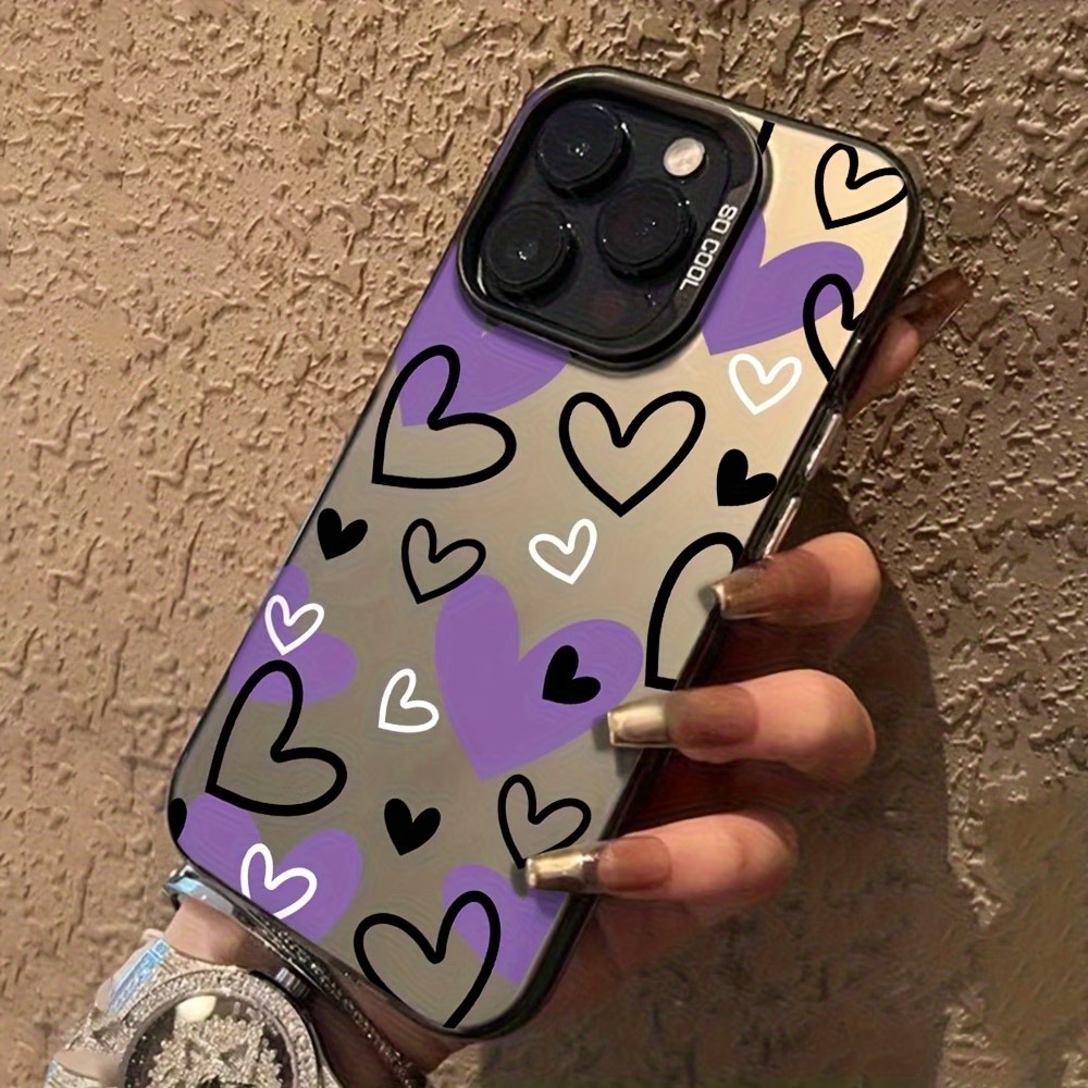 Apple Iphone 16 - Cute Heart Graffiti Phone Case For